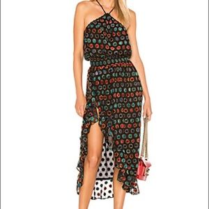 Revolve Baye Midi in Noir dress